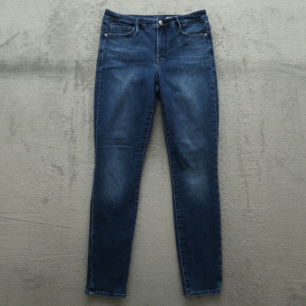 ATHLETA Jeans Women's Size 8 Blue Mid-Rise Skinny Denim Pants 28" Inseam Stretch
